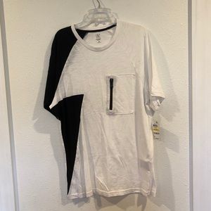 New INC Men’s White and Black Medium Shirt